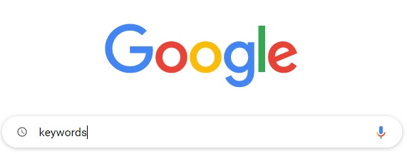 keywords in google search bar